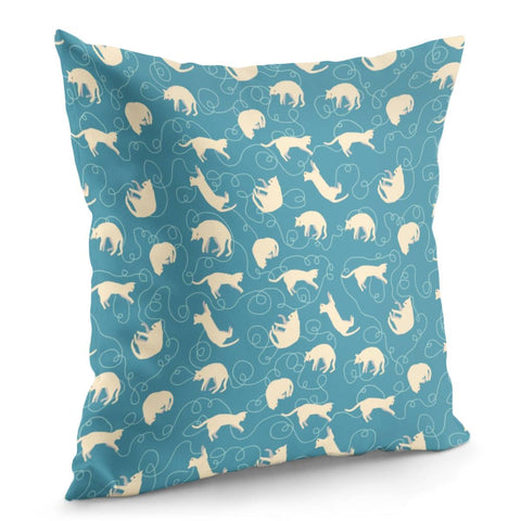 Image of Swirl And Cats Pillow Cover