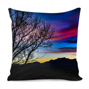 Sunset Landscape Scene, San Juan Province, Argentina Pillow Cover