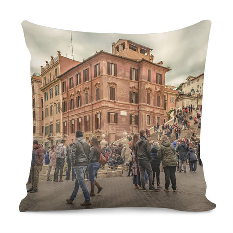 Image of Piazza Di Spagna, Rome, Italy Pillow Cover