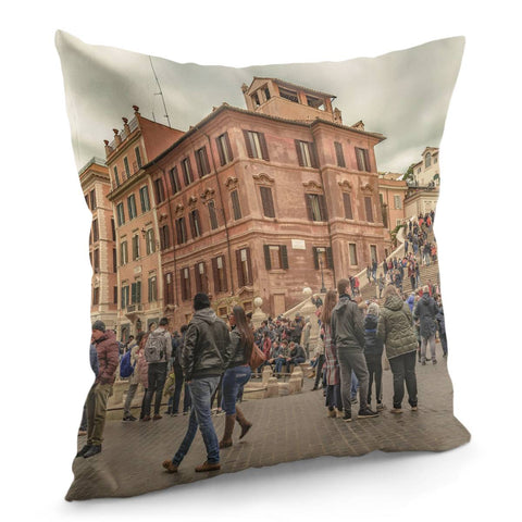 Image of Piazza Di Spagna, Rome, Italy Pillow Cover