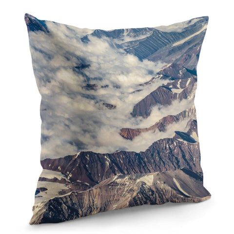 Image of Andes Mountains Aerial View, Chile Pillow Cover