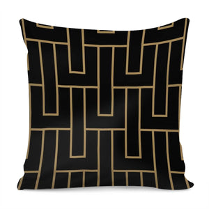 Gold Maze Pillow Cover