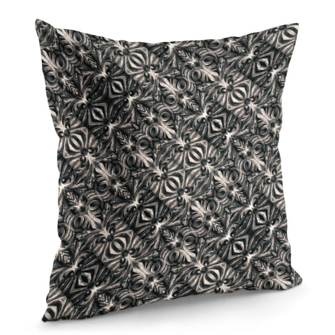 Image of Modern Tribal Silver Ornate Pattern Print Pillow Cover