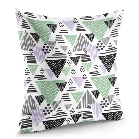 Image of Trendy Triangle Pattern Pillow Cover