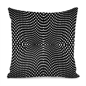 Black And White Geometric Kinetic Pattern Pillow Cover