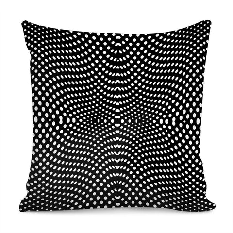 Image of Black And White Geometric Kinetic Pattern Pillow Cover