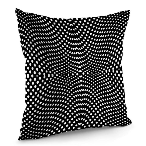 Image of Black And White Geometric Kinetic Pattern Pillow Cover