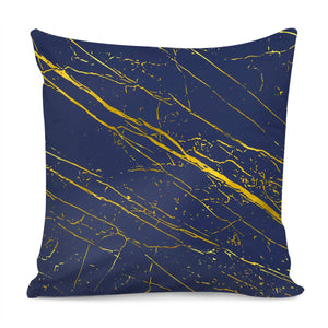 Golden Blue Depths Pillow Cover