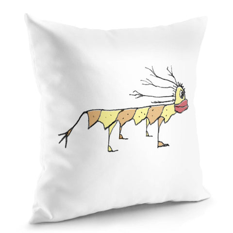 Image of Mutant Dog Isolated Pencil Drawing Pillow Cover