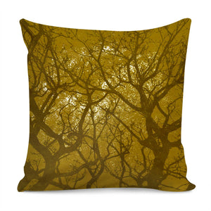Forest Landscape Illustration Pillow Cover