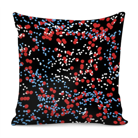 Image of Multicolored Bubbles Motif Abstract Pattern Pillow Cover