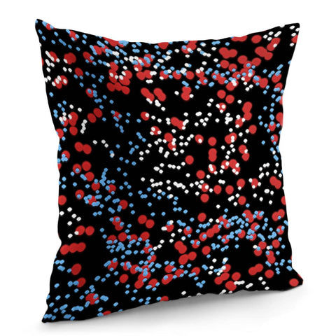 Image of Multicolored Bubbles Motif Abstract Pattern Pillow Cover