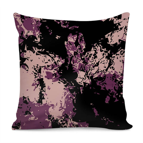 Image of Rose Tan & Magenta Purple Pillow Cover