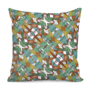 Multicolored Collage Print Pattern Mosaic Pillow Cover
