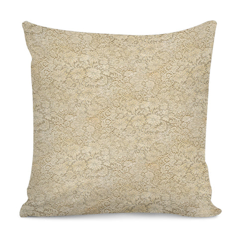 Image of Old Crochet Lace Pattern Beige - Photo Art Pillow Cover