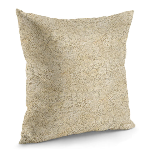 Image of Old Crochet Lace Pattern Beige - Photo Art Pillow Cover