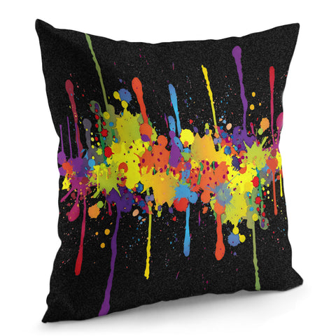 Image of Crazy Multicolored Double Running Splashes Pillow Cover