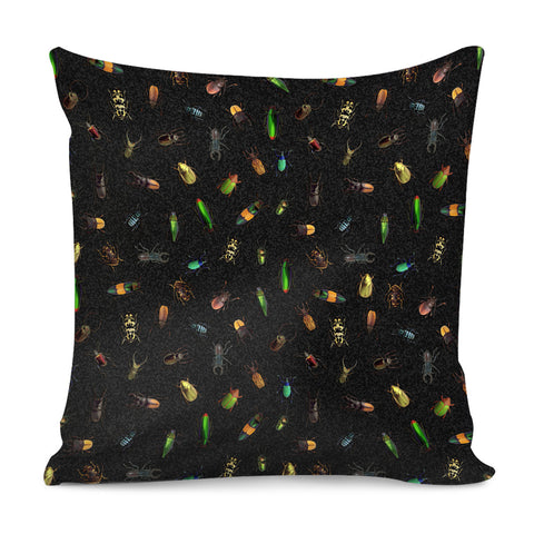 Image of Different Real Bugs Pattern Pillow Cover