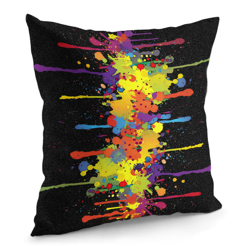 Image of Crazy Multicolored Double Running Splashes Vertical Pillow Cover