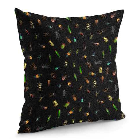 Image of Different Real Bugs Pattern Pillow Cover