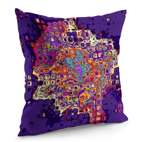 Image of Abstract Bumpy Glass Multicolored Pattern 1 Pillow Cover