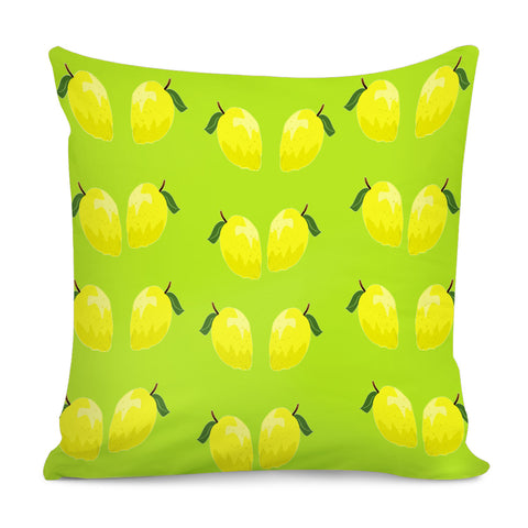 Image of Yellow Lemon Fruit Pattern Pillow Cover