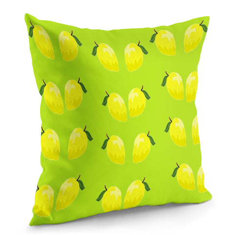 Image of Yellow Lemon Fruit Pattern Pillow Cover