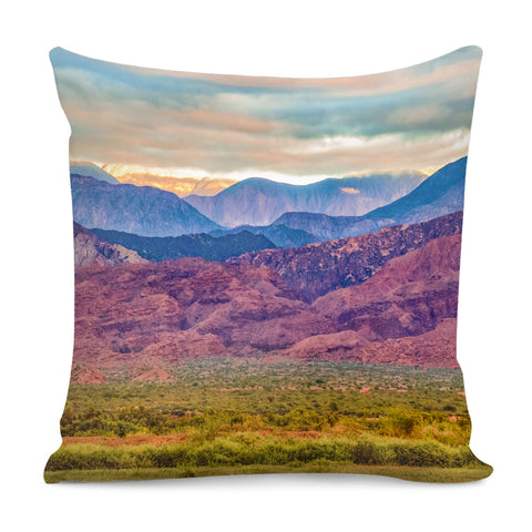 Image of Colorful Andean Landscape, La Rioja, Argentina Pillow Cover