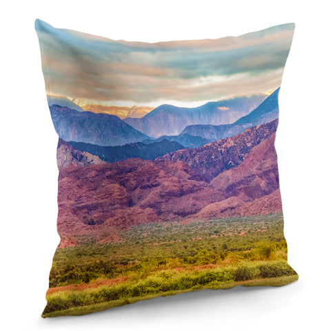 Image of Colorful Andean Landscape, La Rioja, Argentina Pillow Cover