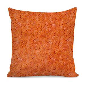 Carrot Pieces Motif Print Pattern Pillow Cover