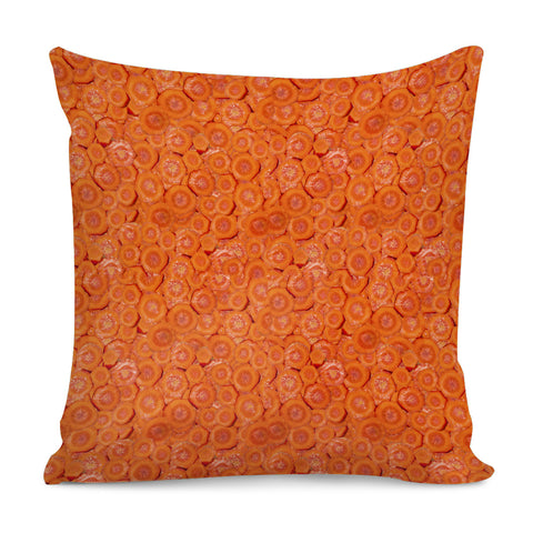 Image of Carrot Pieces Motif Print Pattern Pillow Cover