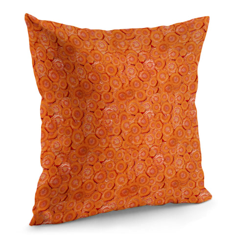 Image of Carrot Pieces Motif Print Pattern Pillow Cover