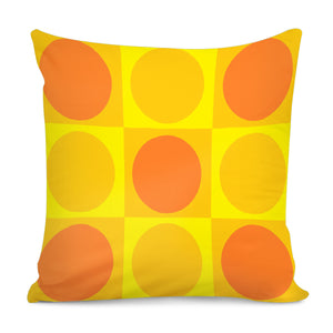 Orange And Yellow Shapes Pillow Cover