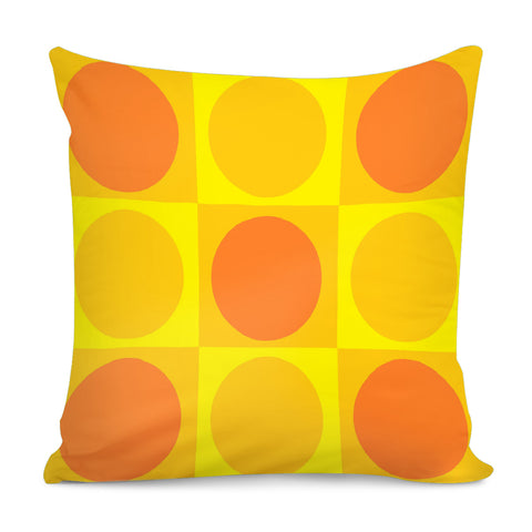 Image of Orange And Yellow Shapes Pillow Cover