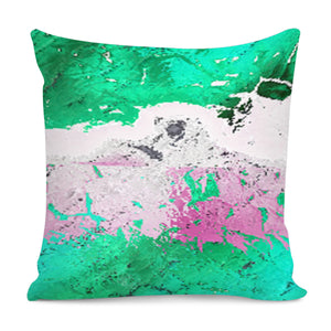 Crackling Green Pillow Cover