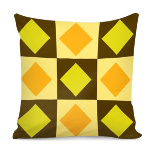 Orange And Yellow Diamonds Pillow Cover