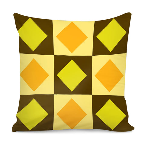 Image of Orange And Yellow Diamonds Pillow Cover