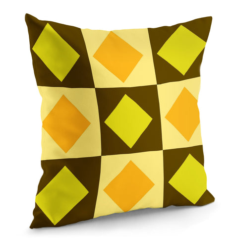 Image of Orange And Yellow Diamonds Pillow Cover