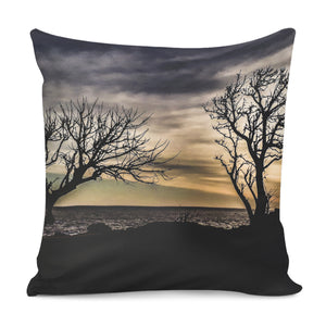 Coastal Sunset Scene At Montevideo City, Uruguay Pillow Cover