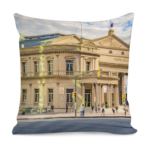 Solis Theater Exterior View, Montevideo, Uruguay Pillow Cover