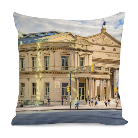 Image of Solis Theater Exterior View, Montevideo, Uruguay Pillow Cover