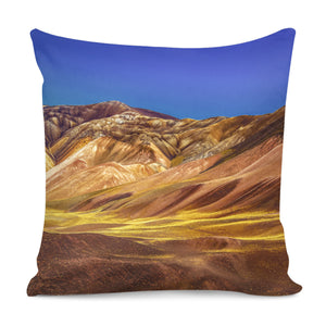 Colored Mountains Landscape, La Rioja, Argentina Pillow Cover
