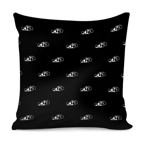 Image of Formula One Black And White Graphic Pattern Pillow Cover