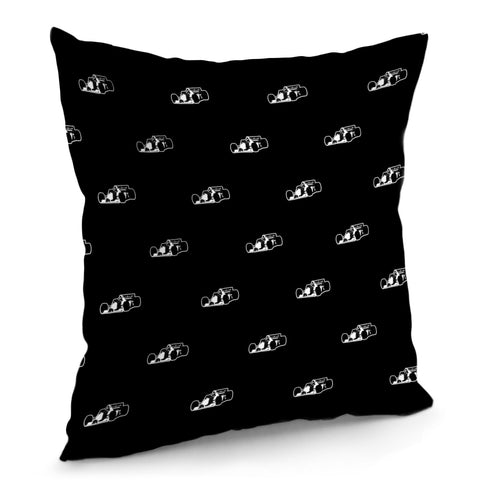 Image of Formula One Black And White Graphic Pattern Pillow Cover