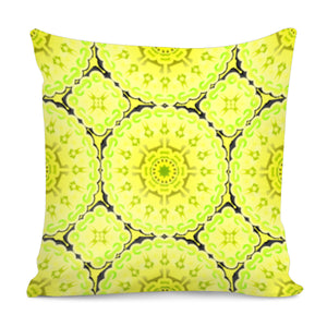 Yellow Floral Print Pillow Cover