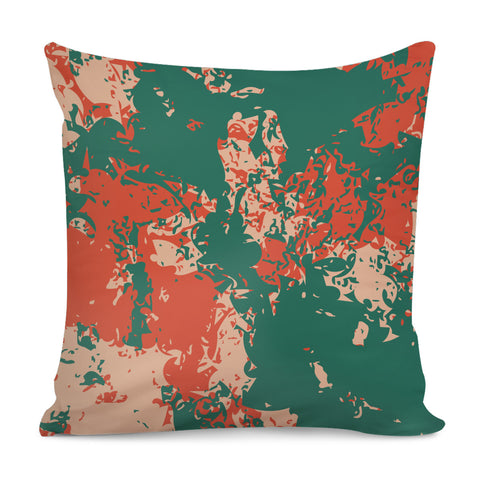 Image of Ultramarine Green, Mandarin Red & Peach Nougat Pillow Cover
