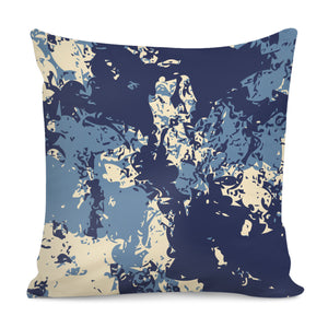 Blue Depths, Niagara & Almond Oil Pillow Cover