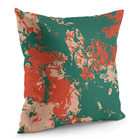Image of Ultramarine Green, Mandarin Red & Peach Nougat Pillow Cover