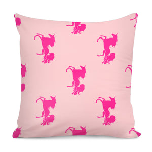 Pink Unicorn Pattern Pillow Cover