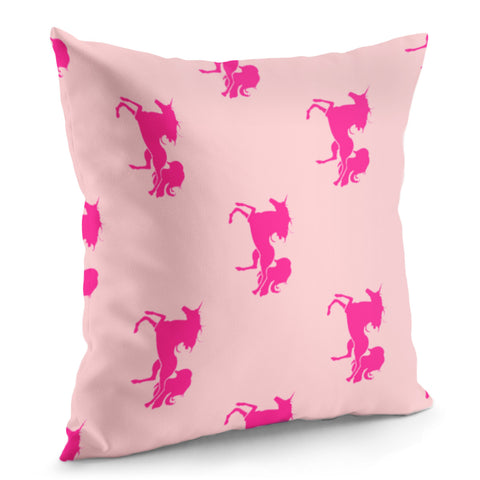 Image of Pink Unicorn Pattern Pillow Cover